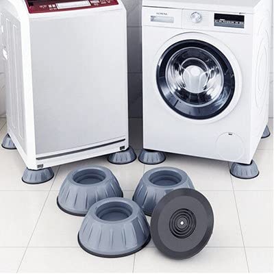 Krush Washing Machine Anti Vibration Pads with Grip Washer Dryer Anti Vibration Pad with Suction Cup Feet Fridge Washing Machine Leveling Feet Anti Walk Pads Shock Absorber (Pack of 4 PCS)  - Image 3