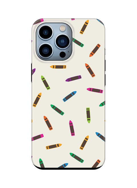 Tough Pro Series Case for Apple iPhone 14 Pro Dual Layer hybrid PC & TPU Customized Mobile Cover Shield with inner TPU protection Matte Finish - Crayon Pary