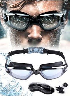 Eoptify 5 in 1 Anti-Fog Swimming Goggles with Silicone Cap Nose Plugs & Ear Plugs for Men, Women & Teenagers, Clear Vision, 180° Panoramic View, Leak Proof Goggles, Adjustable Silicone Goggle Strap UV Protection  - Image 2