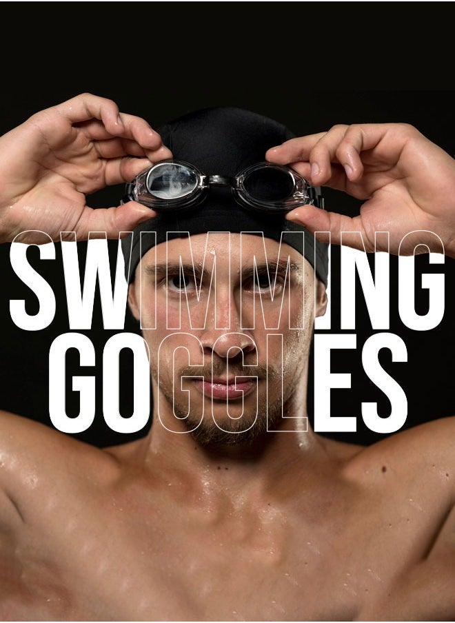 Eoptify 5 in 1 Anti-Fog Swimming Goggles with Silicone Cap Nose Plugs & Ear Plugs for Men, Women & Teenagers, Clear Vision, 180° Panoramic View, Leak Proof Goggles, Adjustable Silicone Goggle Strap UV Protection  - Image 3