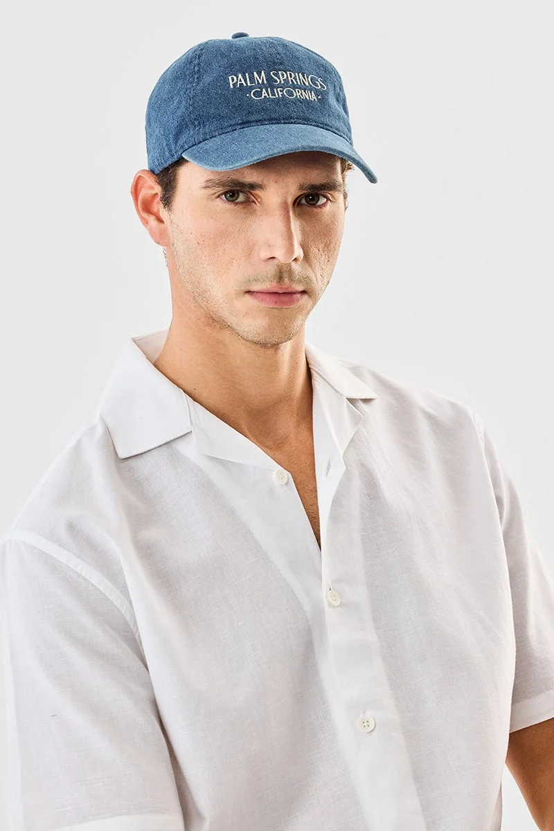 سنيتش قميص بياقة كوبية من مزيج الكتان