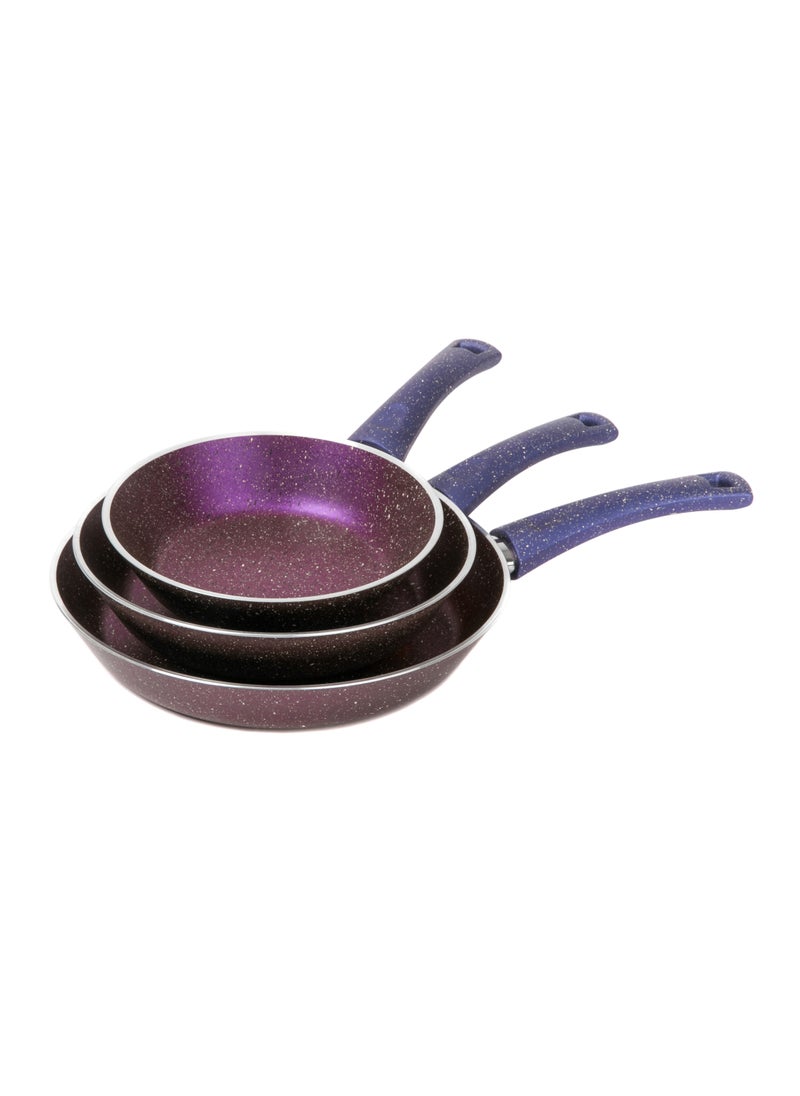 LAZORD - Granite Pro Pan Set - 3 Piece - Size 20, 24, 28 - Purple - Image 1