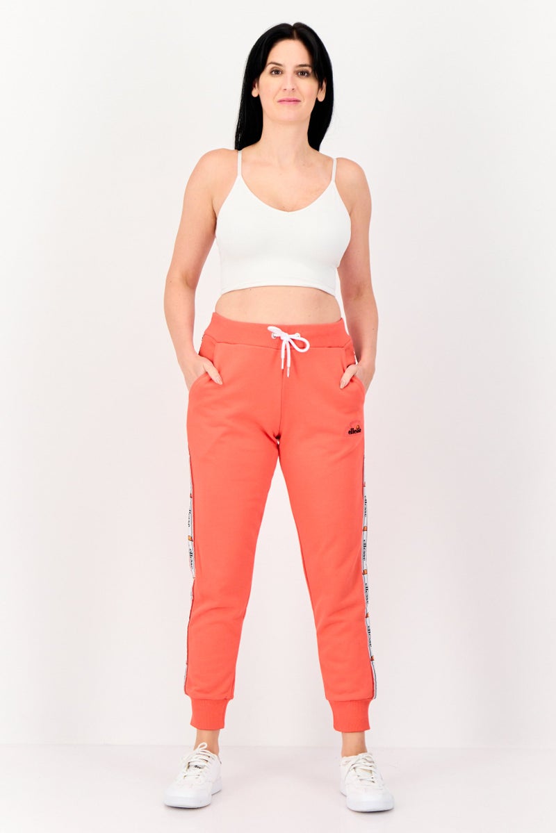 Ellesse Women Sportswear Fit Embroidered Logo Outdoor Sweatpants, Red - Image 3