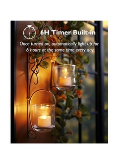 Generic Homemory Timer Tea Lights Candles Battery Operated Candles With 6H Timer, Auto On Daily, Flameless Led Tealight Votive Candles For Table Centerpieces, Lantern, Holiday Decor, Built-In Timer, 24-Pack  - Image 2