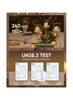 Generic Homemory Timer Tea Lights Candles Battery Operated Candles With 6H Timer, Auto On Daily, Flameless Led Tealight Votive Candles For Table Centerpieces, Lantern, Holiday Decor, Built-In Timer, 24-Pack  - Image 4