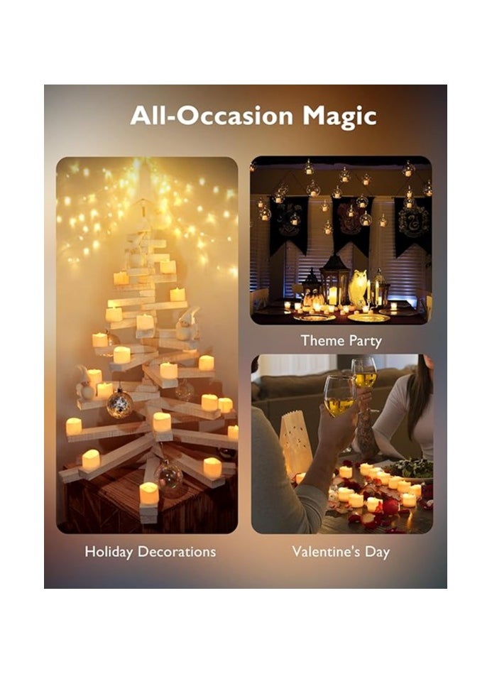 Generic - Homemory Timer Tea Lights Candles Battery Operated Candles With 6H Timer, Auto On Daily, Flameless Led Tealight Votive Candles For Table Centerpieces, Lantern, Holiday Decor, Built-In Timer, 24-Pack - Image 1