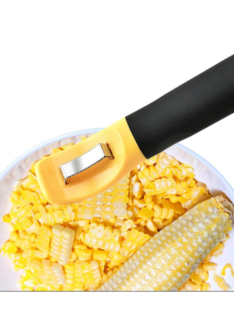 Excefore - Corn Peeler Tool Cob Cutter Thresher Magic Scraper Stripper Slicer Ergonomic Handle Vegetable Peeler for Kitchen Salad Making - Image 1