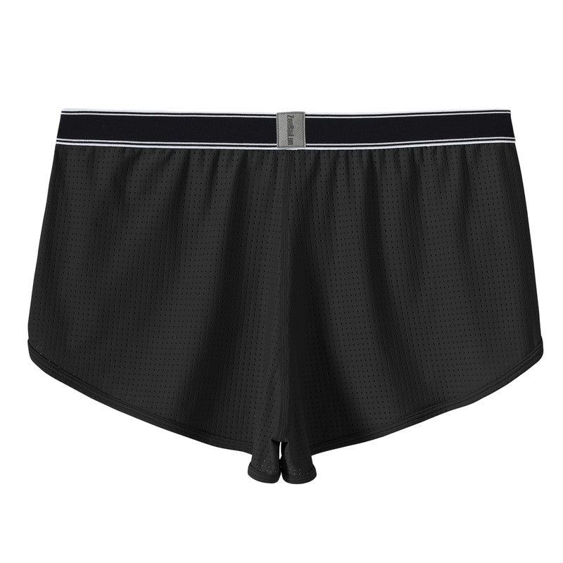 ZONBAILON Men Mesh Breathable Boxer Shorts, Loose Split Side Sleep Underwear Shorts, 80% Nylon 20% Spandex, Sizes M-3XL - Image 2