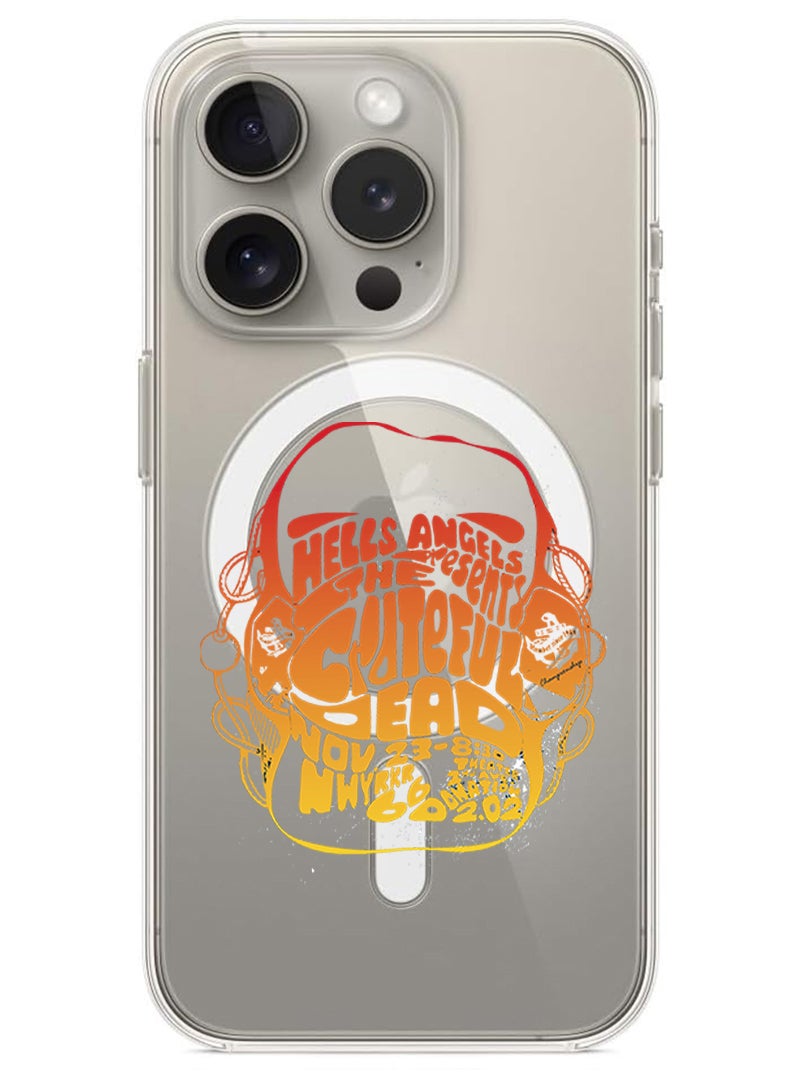 Theodor Magnetic Case for iPhone 15 Pro 6.1-inch Compatible with MagSafe Wireless Charging, Shockproof Phone Bumper Cover Hells angels copy - Image 1