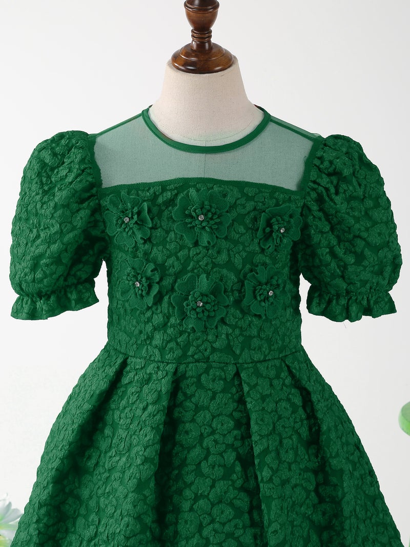 New Year Girls' Holiday Princess Dress Explosions Girls' Birthday Dress Red Pleated Short-Sleeved Princess Dress - Image 4