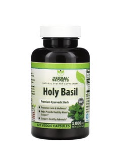 Herbal Secrets Herbal Secrets, Holy Basil, 1,000 mg, 120 Veggie Capsules (500 mg per Capsule)  - Image 1