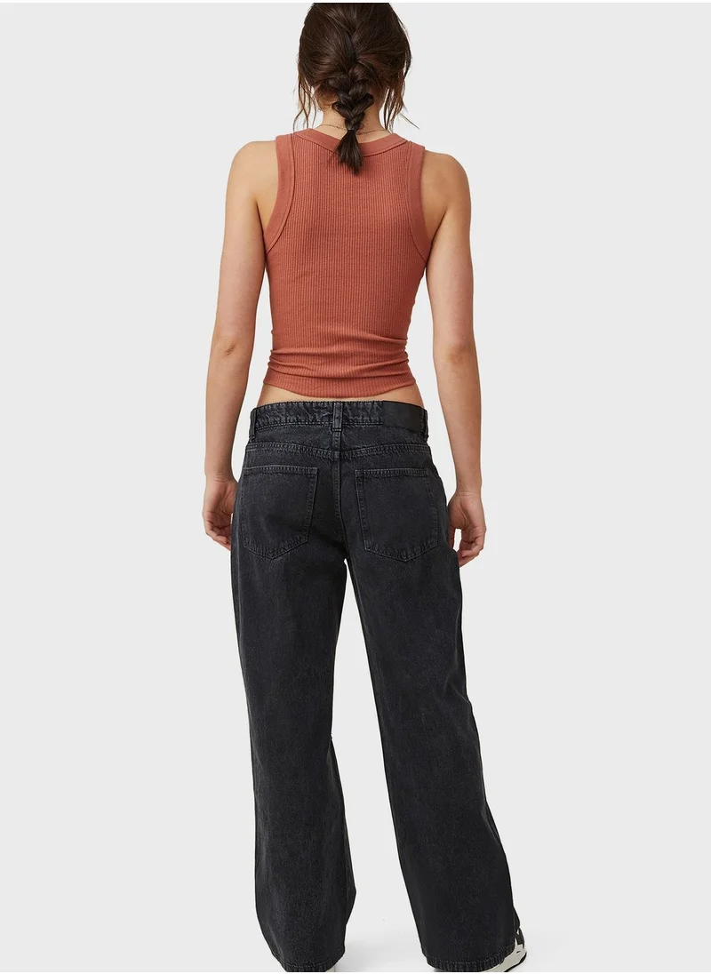 Cotton On High Waist Straight Jeans
