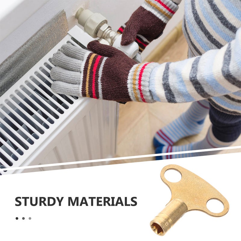 4 pcs Radiator Air Vent Key Hot Water Radiator Key Copper Wrench Key Convenient Radiator Bleeding Air Valve Key Heating Radiator Bleed Key Metal Wrench Tool - Image 4