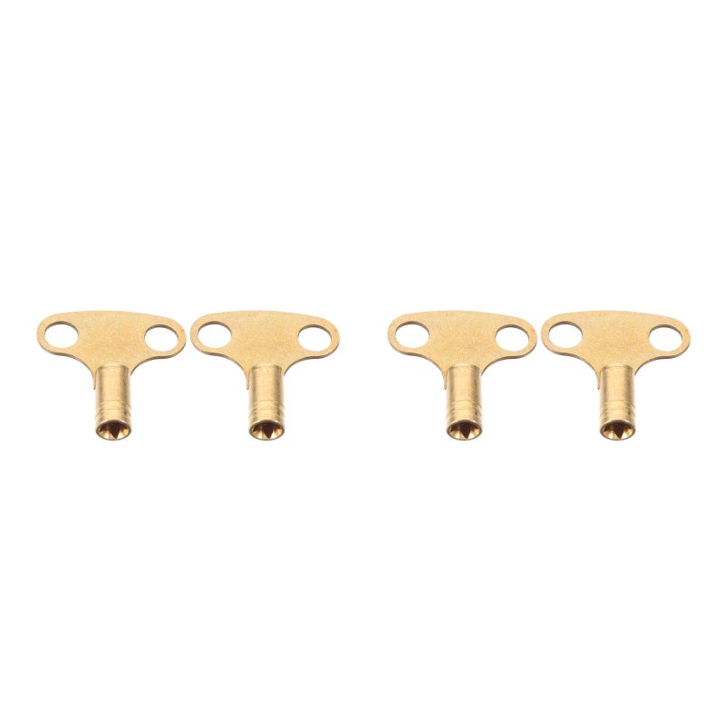4 pcs Radiator Air Vent Key Hot Water Radiator Key Copper Wrench Key Convenient Radiator Bleeding Air Valve Key Heating Radiator Bleed Key Metal Wrench Tool - Image 1