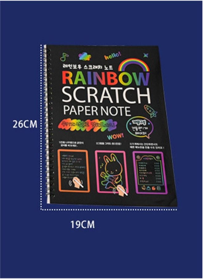 Scratch Art Notebook Set with Rainbow Color