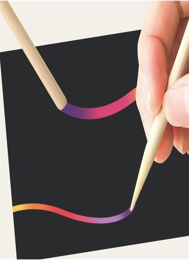 Scratch Art Notebook Set with Rainbow Color
