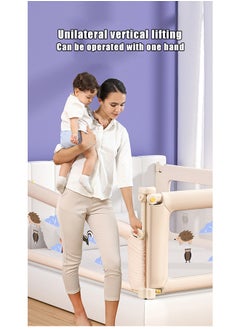 Beauenty Bed Rail Guard Barrier for Baby, Adjustable Height Side Bed Falling Protector for Kids Newborn Toddler Single Twin Side Bed  - Image 3