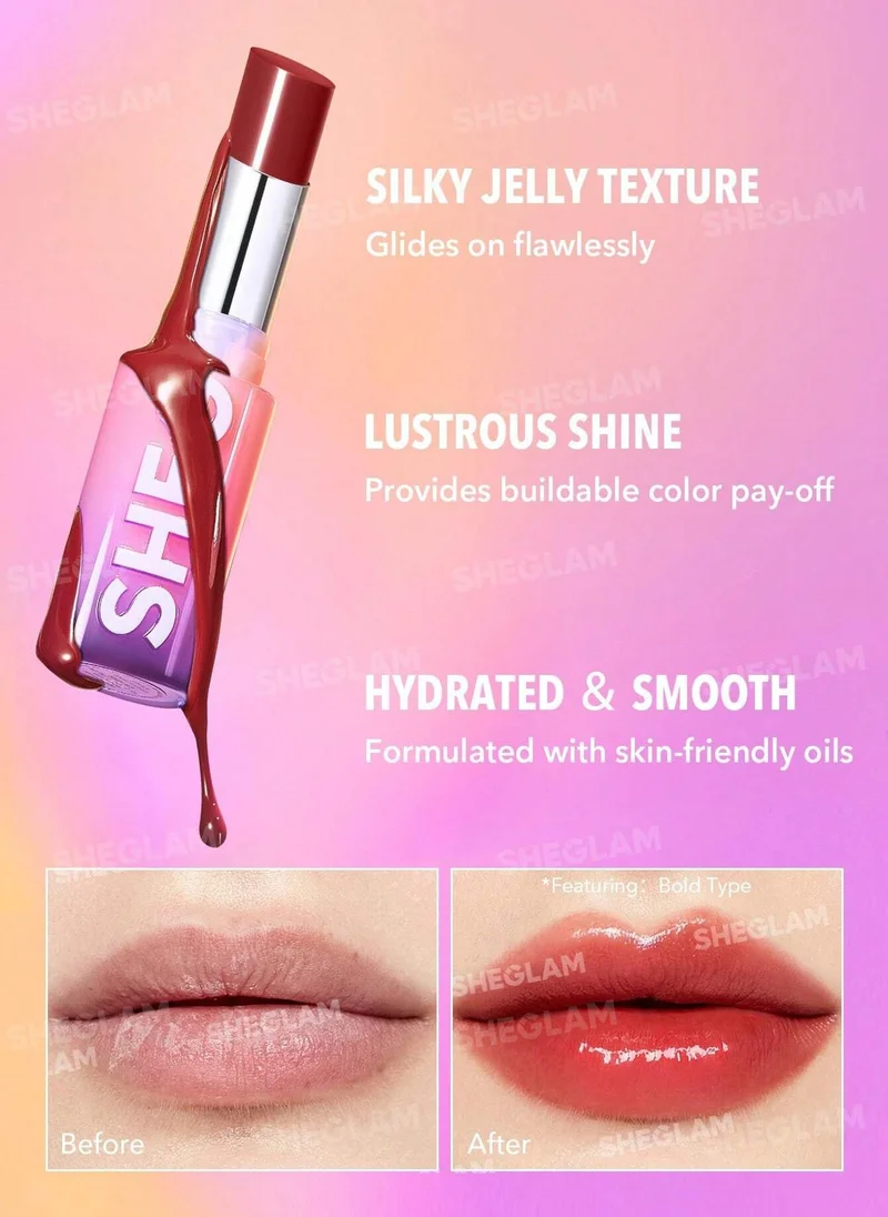 Sheglam  Mirror Kiss High-Shine Lipstick-Own Your Shine for Women | Best Price UAE