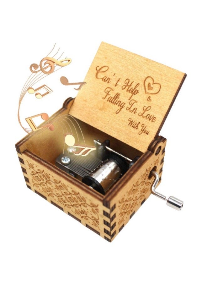 إيثيو صندوق موسيقى موضوعي من EITHEO مصنوع من الخشب المنحوت يدويًا بعنوان "لا أستطيع التوقف عن الوقوع في الحب معك" - Image 1