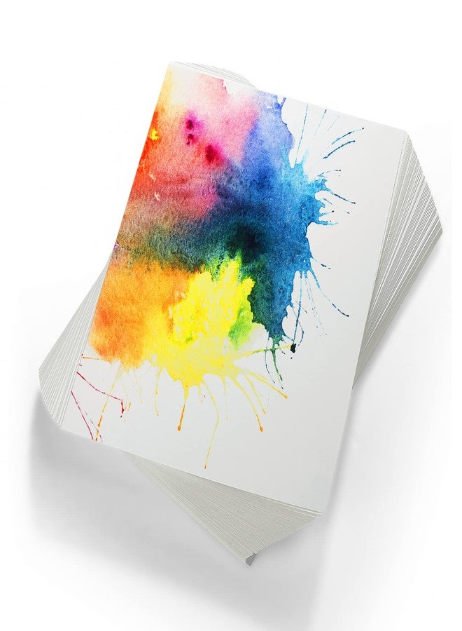 TecUnite 60 Sheets Watercolor Paper Pad Bulk Art White Cold Press Painting Paper for Artist Watercolorist Drawing(4 x 6 Inch,Cold Press) - Image 1