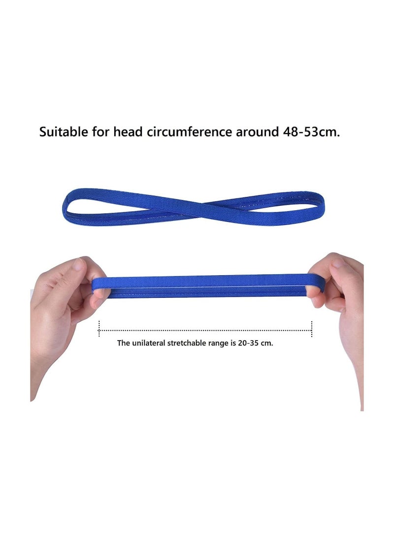 RATSAW 8 Pack Elastic Sports Headbands Thick Headpiece Non-Slip Sweatband Headwear for Gym Yoga Hockey Football Tennis - Image 2
