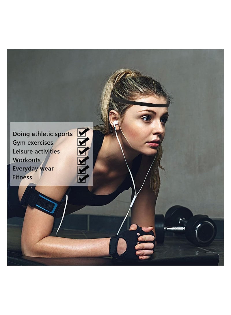 RATSAW 8 Pack Elastic Sports Headbands Thick Headpiece Non-Slip Sweatband Headwear for Gym Yoga Hockey Football Tennis - Image 4