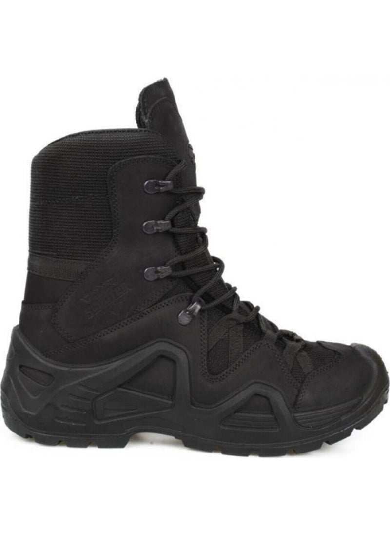 Scooter  - P1490NS Leather Waterproof Tactical Black Men's Combat Boots - Image 1