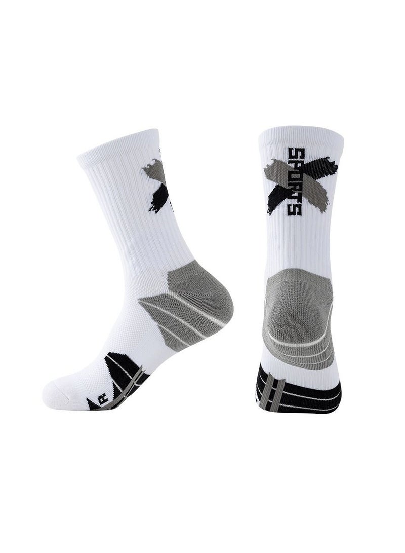 Loquat Anti Slip Mid Calf Sport Socks 