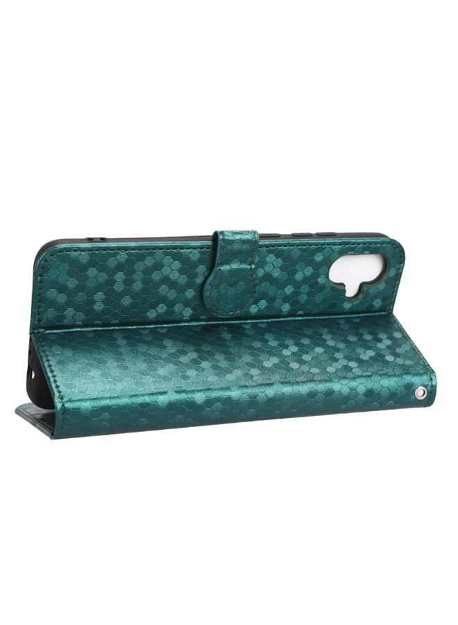 اس-توب جراب لهاتف Samsung Galaxy A04e مصنوع من الجلد بتصميم نقاط قرص العسل - Image 5