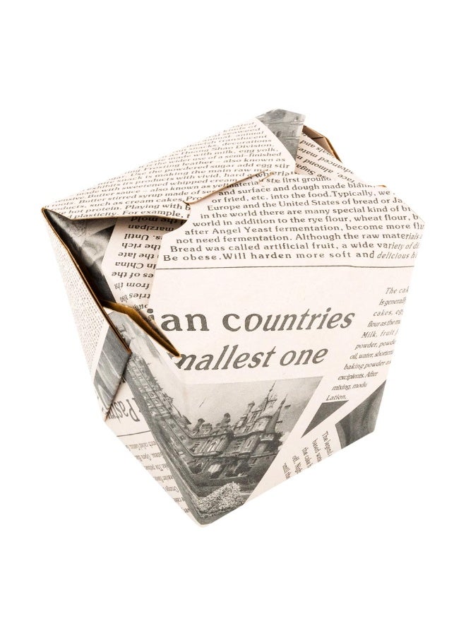 Restaurantware Bio Tek 4 x 3.5 x 4 Inch Food Containers, 200 Durable Noodle Boxes - Disposable, Sustainable, Newsprint Paper 26-Ounce Takeout Boxes, Square, For Takeouts And Delivery, Or Picnics - Image 1