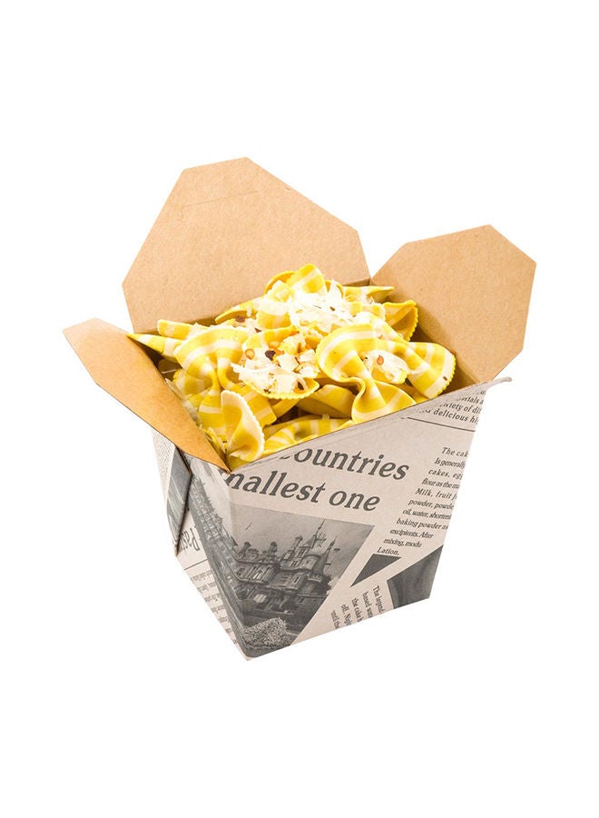 Restaurantware Bio Tek 4 x 3.5 x 4 Inch Food Containers, 200 Durable Noodle Boxes - Disposable, Sustainable, Newsprint Paper 26-Ounce Takeout Boxes, Square, For Takeouts And Delivery, Or Picnics - Image 5