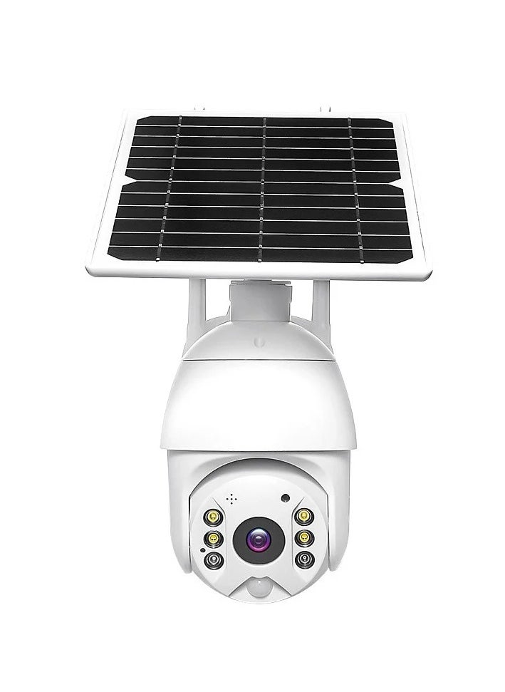 SOLAR WATT camera with a SIM port and a memory port, A high-resolution solar-powered wireless surveillance  360-degree rotatable, waterproof and dustproof, and contains powerful LED lighting.  - Image 1