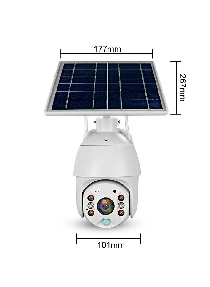 SOLAR WATT camera with a SIM port and a memory port, A high-resolution solar-powered wireless surveillance  360-degree rotatable, waterproof and dustproof, and contains powerful LED lighting.  - Image 3