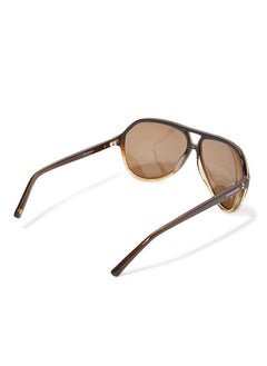 U.S. Polo Assn. Aviator Sunglasses Brown Fade With Brown Polarized Lenses - Lens Size: 62 mm  - Image 2