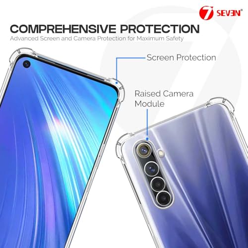 7-Seven 7SEVEN® Back Cover for Realme 6 Transparent Mobile Back Case Shock Proof Design Camera Edges Protection Crystal Clear Phone Case Silicon Soft TPU and Flexible Bumper Phone Cover - Image 3