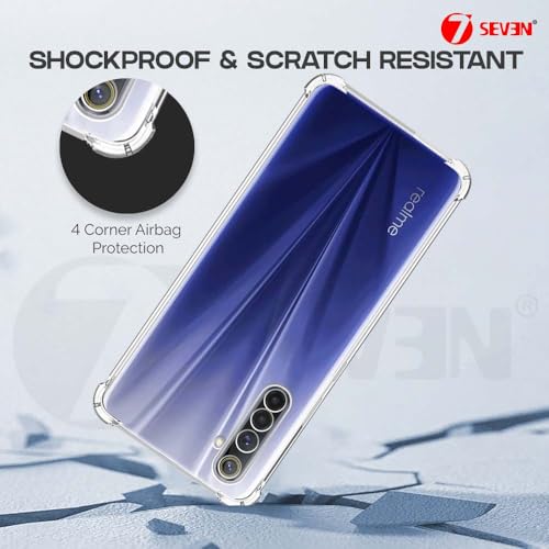7-Seven 7SEVEN® Back Cover for Realme 6 Transparent Mobile Back Case Shock Proof Design Camera Edges Protection Crystal Clear Phone Case Silicon Soft TPU and Flexible Bumper Phone Cover - Image 5