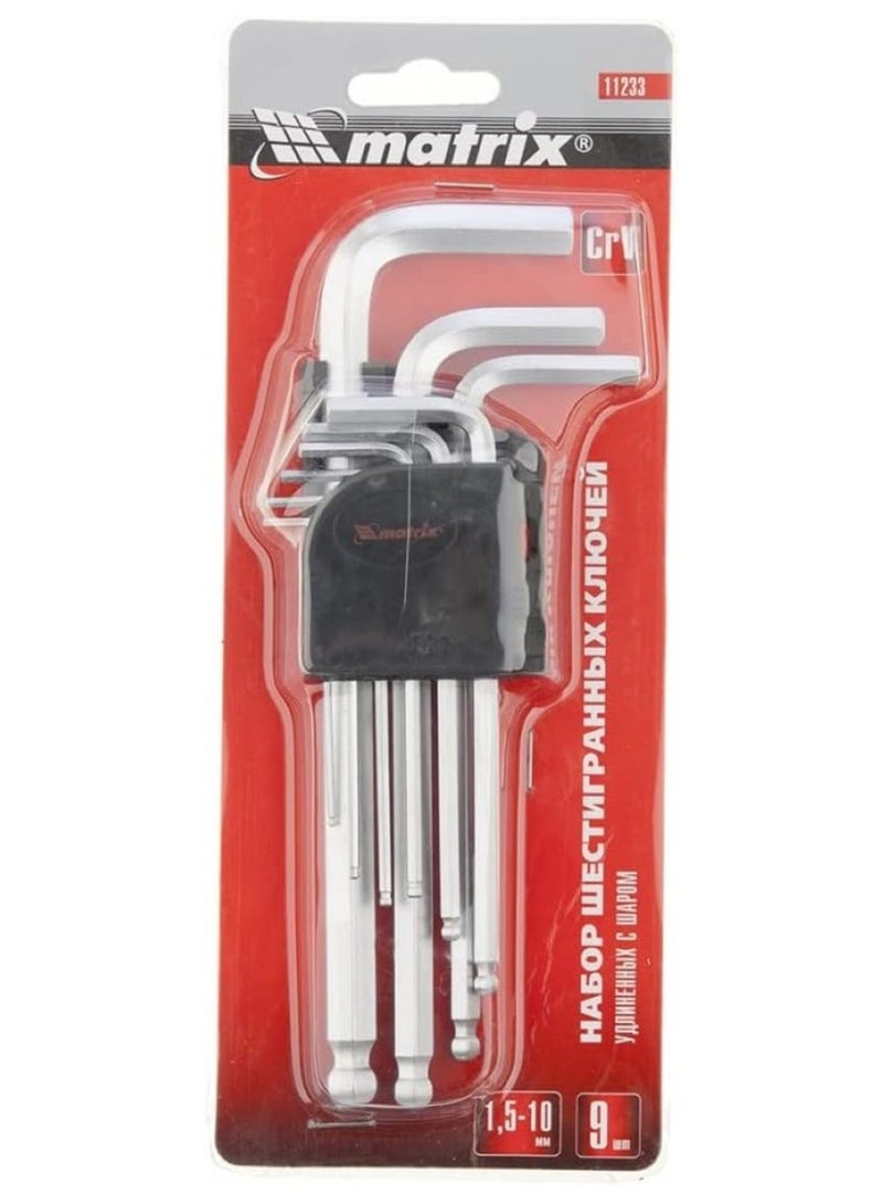 mtx - Satin Hex Key Set - 9 Pieces (1.5-10 mm) - Image 1
