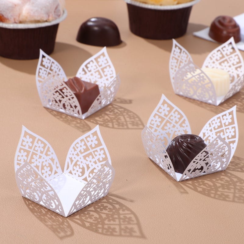 50 Pcs Candy Box Chocolate Paper Liners Truffle Cups Wedding Candy Packaging Wrapper - Image 3