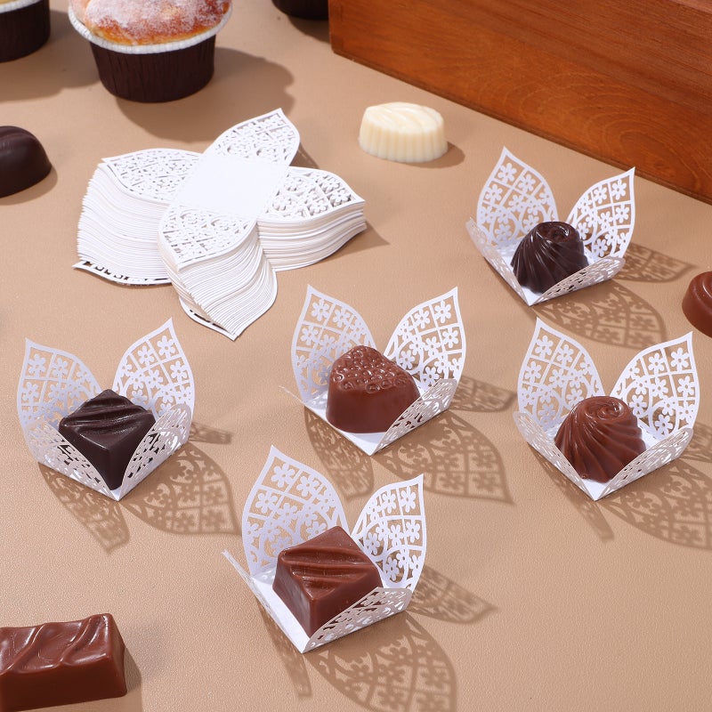 50 Pcs Candy Box Chocolate Paper Liners Truffle Cups Wedding Candy Packaging Wrapper - Image 2