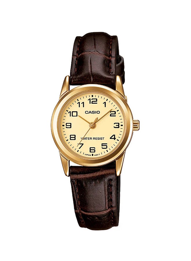 CASIO Women Enticer Water Resistant Analog Watch LTP-V001GL-9BUDF - 25 mm - Brown - Image 1