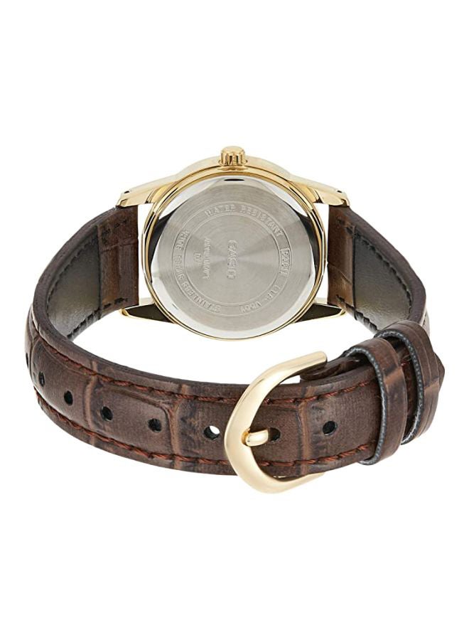 CASIO Women Enticer Water Resistant Analog Watch LTP-V001GL-9BUDF - 25 mm - Brown - Image 2