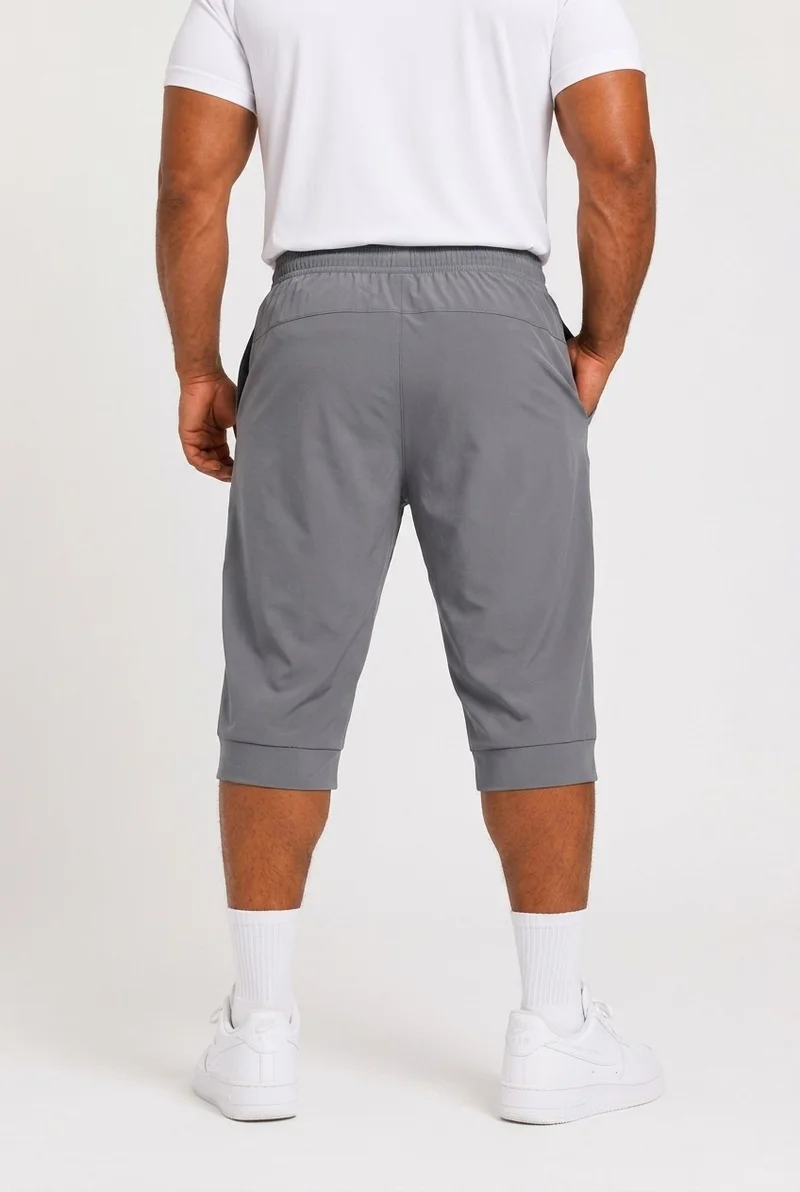 Moveletix Men's Plus Size Training Long Shorts Grey