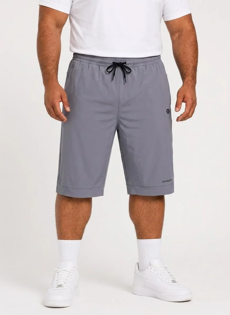 Men's Plus Size Training Long Shorts Grey