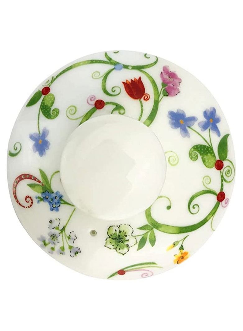 تيلاند آمن في الميكروويف ومقاوم للحرارة وآمن للفريزر ذو سطح أملس وآمن مع إبريق شاي فلوريت سعة 1.5 لتر - Image 2