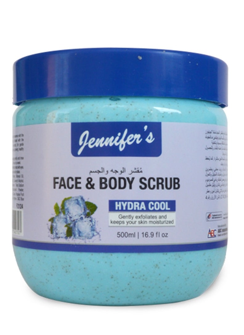 Jennifer's - Jennifer's Face and Body Scrub Hydra Cool 500ml -Refreshing Exfoliating Skincare for a Cool, Hydrated Glow - Image 1