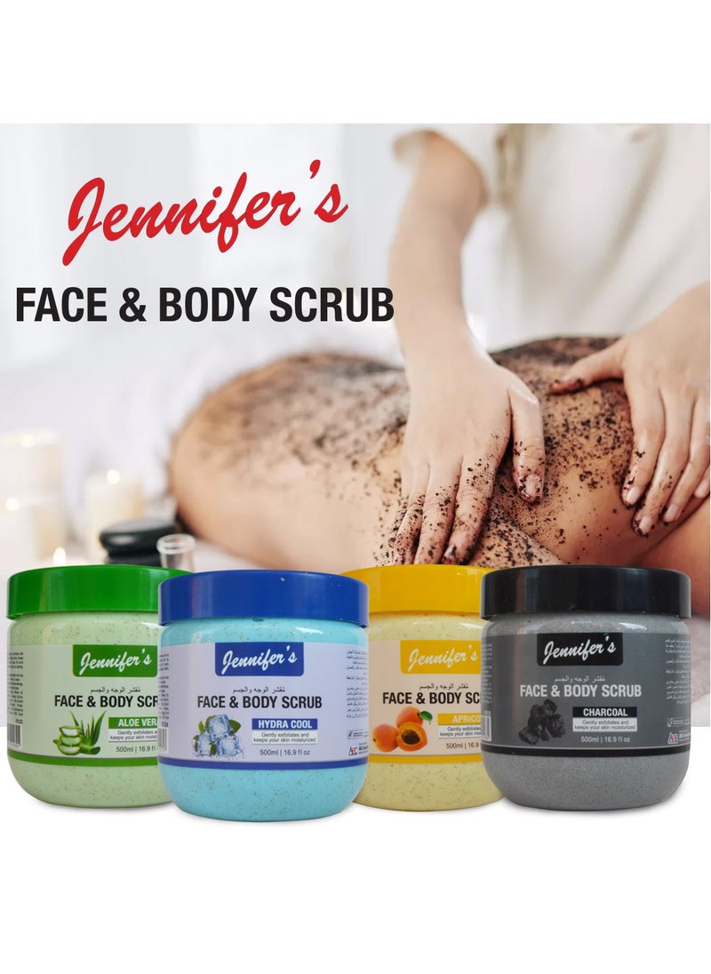 Jennifer's - Jennifer's Face and Body Scrub Hydra Cool 500ml -Refreshing Exfoliating Skincare for a Cool, Hydrated Glow - Image 1