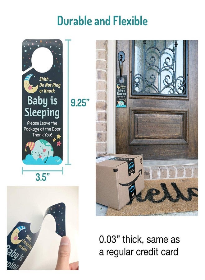 Fun-Plus Funplus Baby Sleeping Sign - Do Not Knock or Ring - Plastic Door Knob Hanger Sign - Image 2