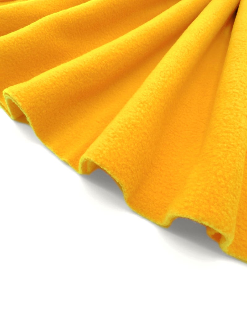 EOVEA - Polar Fleece Fabric by the Yard – Soft Anti-Pill, Warm & Cozy Material for Blankets, Clothing, Crafts, Pet Beds & DIY Sewing – 60” Wide, Solid (Yellow, 1/2 Yard) - Image 2