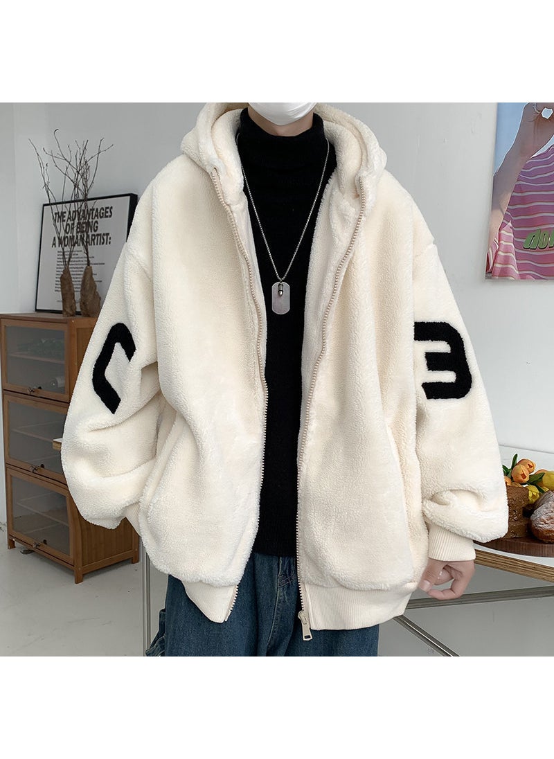 Generic - Mens Fleece Jacket Winter Thickened Cotton Coat Khaki - Image 1