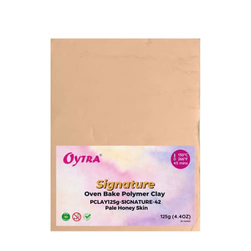 Oytra Polymer Clay 125 Grams Signature for Jewellery Earrings Making Oven Bake (Pale Honey Skin) - Image 1